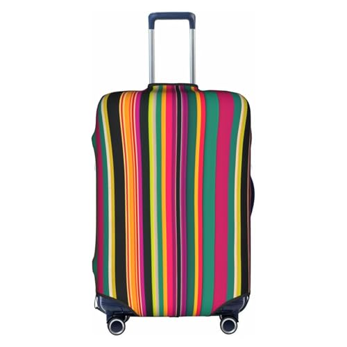 Housse de valise arc-en-ciel blanche en polyester lavable taille L pour grand bagage