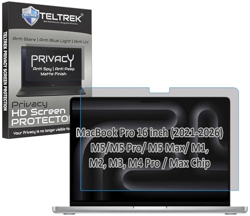 Image of Privacy Anti SPY Screenguard Compatible With MacBook Pro 16 inch (2021-2026) M5 /M5 Pro / M5 Max / M1, M2, M3, M4 Pro /Max Chip Anti Peep Matte Screen Protector Not a Tempered Glass,