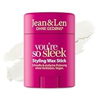 Jean & Len Styling Wax Stick you’re so sleek, für Sleek Looks & Babyhaare, glättet fliegende Haare & bietet starken Halt ohne Verkleben, Haarstyling ohne Silikone & Parabene, vegan, 25 g