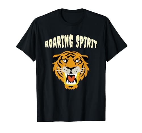 Roaring Spirit Cool Retro Tiger Lover Designs Presente Camiseta