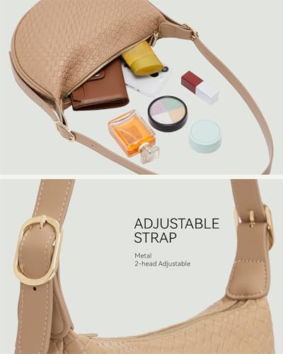 Image of BOSTANTEN Purses for Women Crescent Crossbody Bag Vegan Leather Shoulder Hobo Handbag Adjustable Strap