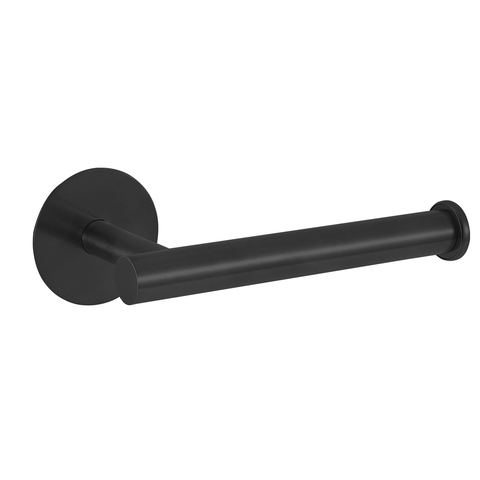 Self Adhesive Toilet Paper Holder, No Drilling Wall Mount Stainless Steel Toilet Roll Holder, Rustproof Tissue Holder for Bathroom Kitchen RV Washroom Home Black