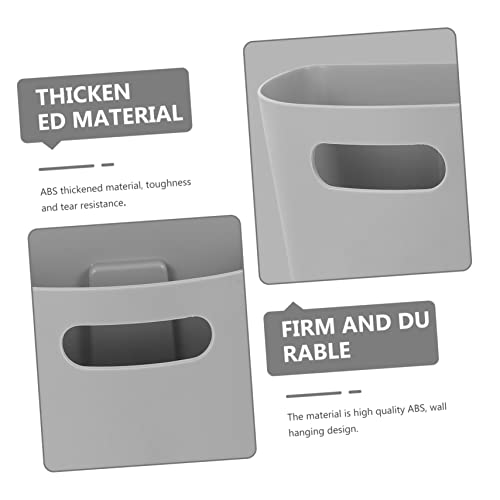 Caneca de basura pequeña gris para colgar de pared miniatura 3