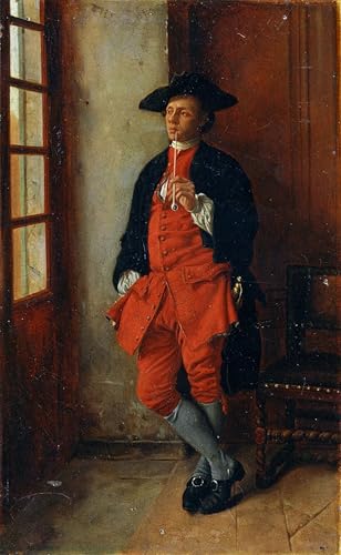 Tableau toile un fumeur Meissonier pour décoration de salon élégant