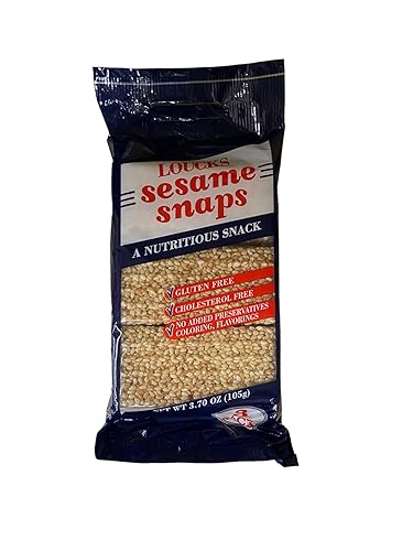 Loucks Sesame Snaps - Nutty, Sweet, and Crunchy Treats – 3.7 Oz (pack of 3) - image 1