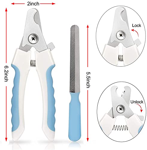 Cat Muzzle With Nail Clippers Trimmer Set - Cat Adjustable Hood, Breathable Anti Bite Muzzles Prevent Cats From Biting And Chewing, Safety Prevent For Small Pets Grooming. #TOP5
