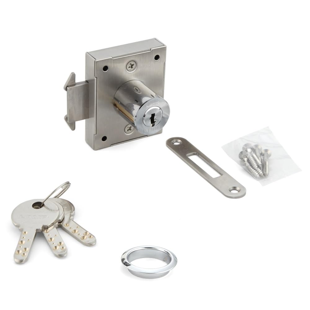 Serrure de porte coulissante en acier inoxydable SUS304 finition chromée haut de gamme