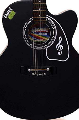 Image of KETOSTICS Givson Venus Special KS-Vs-BLK, Rosewood Acoustic Guitar Combo With Cover /Bag, String Set, Belt And Picks (BLACK)