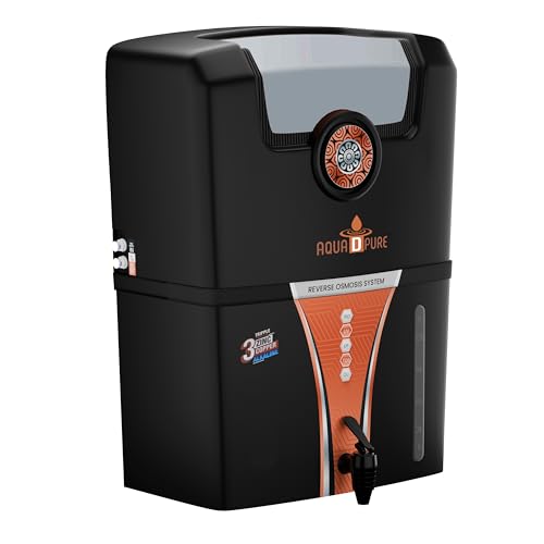 Image of AQUA D PURE Alkaline RO Water Purifier 12L RO+UV+UF+TDS Control with Goodness of copper 12 Liter Large Storage Tank, Suitable for all type of water supply. (Zinc RO Water Purifier)