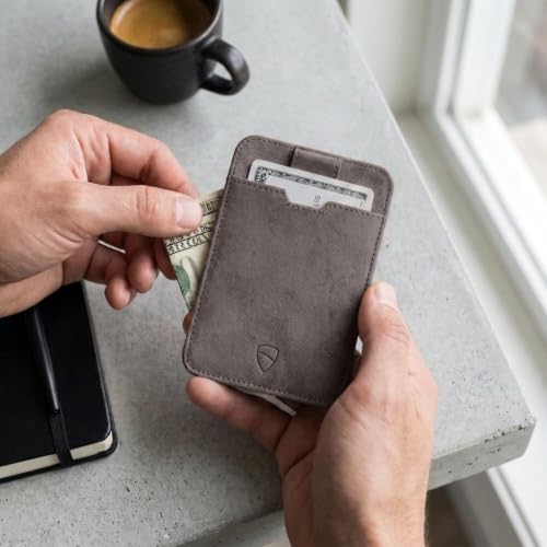 Image of Vaultskin CHELSEA Mens RFID Blocking Slim Leather Card Wallet - Minimalist Front Pocket Cardholder