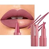 Jolilab 2 in 1 Lip Liner Lipstick Set, Gradient Matte Nude Velvet Lip Liner Pencil High Pigmented Long Lasting Natural Smooth Lip Makeup Easy-to-Use Crayon Form and Cone Tip （05#.）