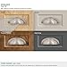 Amerock | Cabinet Cup Pull | Satin Nickel | 3 inch. (76 mm) & 4 inch. (102 mm) Center to Center | Ashby | 1 Pack | Drawer Pull | Drawer Handle | Cabinet Hardware