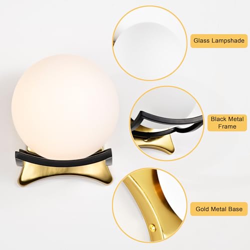 Somniferous 2023-12-G-2 Gold Wall Sconces Set Of Two, Mid Century Modern Wall Sconce Light thumb #3