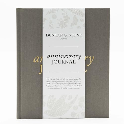 DUNCAN & STONE PAPER CO. Anniversary Journals for Couples - Wedding Notebook & More - Cute Journals For Couples To Capture Moments (Taupe,189 Pages) by DUNCAN & STONE PAPER CO. - Used condition - US$24.97