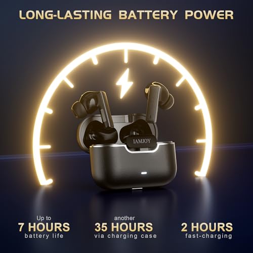 Image of IAMJOY Gaming Earbuds, 20ms Low Latency, Active Noise Cancelling with 6 Mic, 2.4GHz & Bluetooth, 35 Play Time, Wireless Earbuds Compatible with Meta Quest 3 /2, PS5 /4, Steam Deck, VR, Switch, PC