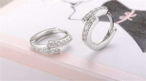 Boowhol Orecchini a cerchio da donna, lucidi, con