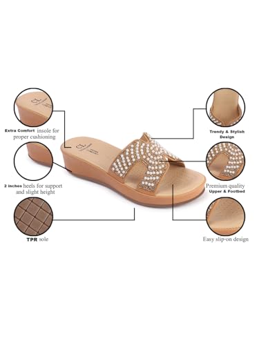 Image of Carlton London Women Comfortable Fashion Sandal for Daily use, Office use, Casual use
