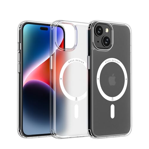 Image of ONES for iPhone 13 Case, Translucent Matte Magnetic Phone Case Compatible with Magsafe, Military-Grade Shockproof Cover, Anti-Yellowing Hard Slim Protective Matte Case for iPhone 13