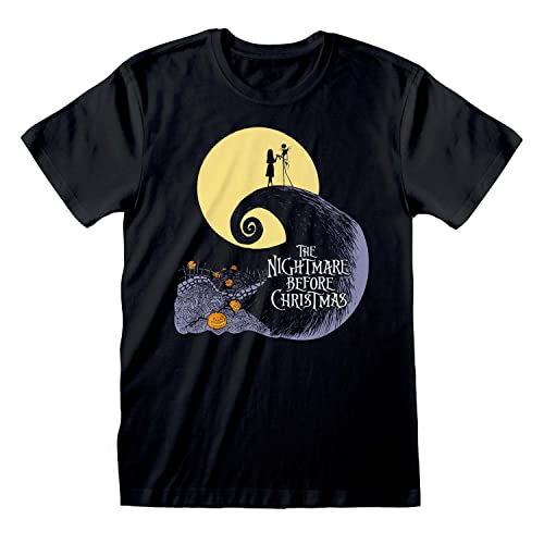 T-shirt Nightmare Before Christmas homme en coton noir col rond