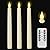 Flameless Taper Candle with Remote Control, 3pack Plastic LED Candles, Flickering Candles Battery Operated, 9.6''Classic Tall Candles for Wedding, Party,Christmas,Home Decor ?Ivory