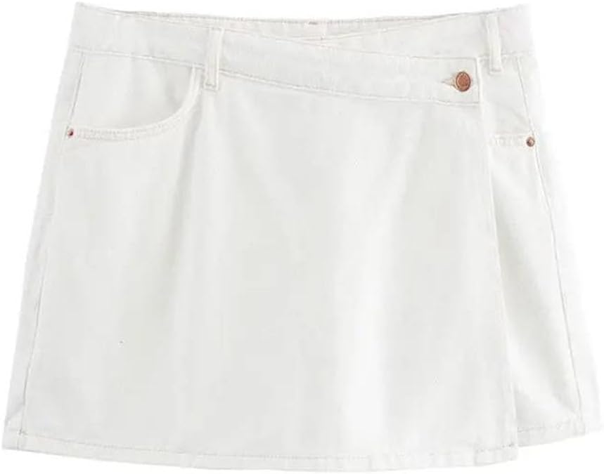 Women's Turn-Down Collar Short Sleeves Single Breasted Denim Waist Zipper Slim Shorts 2 Piece Set