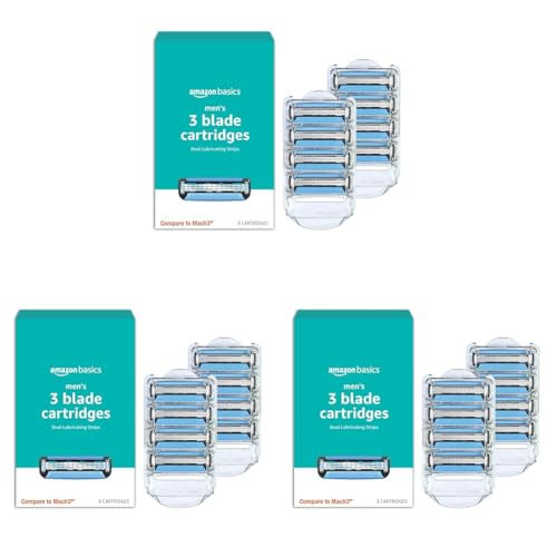 Snapklik.com : Basics 3-Blade Razor Refills For Men