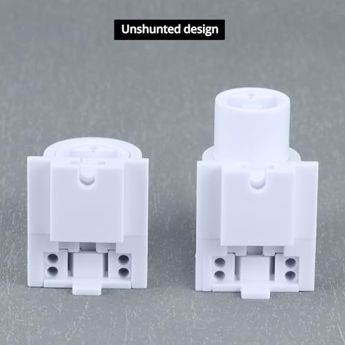 QWORK R17D/HO Tombstone Base Holder Socket Connector, 5 Pairs - T8/T10/T12 LED Light Replacement Adaptors, Unshunted, Push Fit by QWORK - Image 5