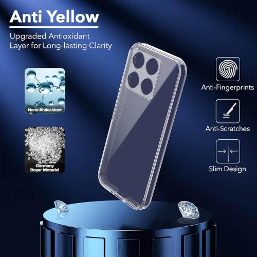 Image of Lifetime Anti-Yellow Clear Back Cover Case for Motorola Edge 70 Pro (Sleek Crystal Hard Back | Shockproof Protection with Camera Protection)