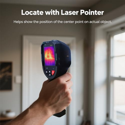 Thermal Imaging Camera Super Resolution 240 x 240, 15-Hour Battery Life, 128 x 128 IR Resolution, 25Hz Infrared Camera, High/Low Temp Alerts, Auto Shutdown, -4°F to 1022°F, Thermal App Image Transfer