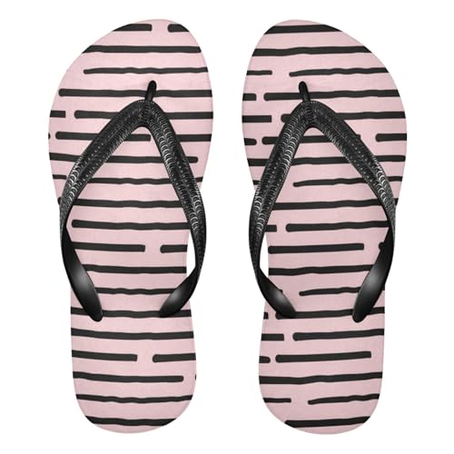 Nander Colorful Stripes Sandal Flip Flops of Men's & Women's,Beach Slippers Flip Flops Shower Shoes