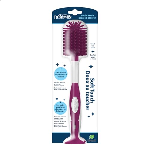 Dr. Brown's Soft Touch Baby Bottle Cleaning Brush, Pink, 1-Pack - image 1