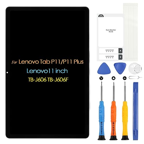 Écran LCD pour Lenovo Tab P11 TB-J606 tactile avec cadre noir et kit