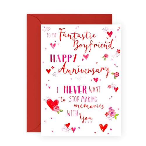 CENTRAL 23 x Nikki Golesworthy: Tarjeta de aniversario para novio – Making Memories With You – Regalos pensados para hombres, Bf, Chicos, Partner – I Love You Gifts for Him – Viene con pegatinas