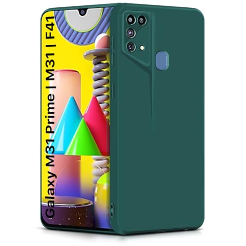Image of WOW IMAGINE Slim Back Cover for Samsung Galaxy M31 Prime | M31 | F41 | Blade Series Ultra Thin Case with Lightweight Design | Camera Protection | Soft Matte Silicone Flexible Mobile Case - Green