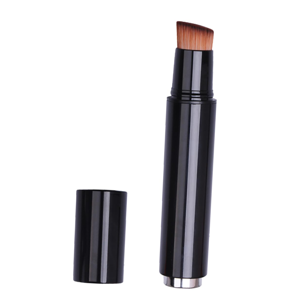 Mipcase 3pezzi Pennello Per Fondotinta Liquido Portatile Nero Con Manico Plastica Spazzola Multifunzionale Per Trucco Con Setole Morbide e Durevoli Per Applicazione Di Cosmetici