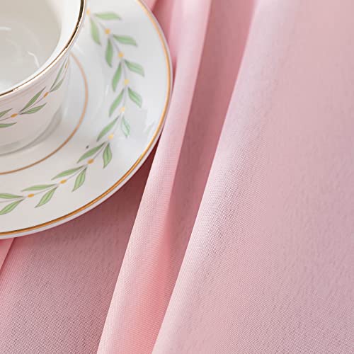Mysky Home 2Pack Pink Tablecloth 60X84 Inch Rectangle Table Cloth For 4 Feet Table- Wrinkle Resistant Washable Polyester Table Cover For Dining Party And Camping #TOP7