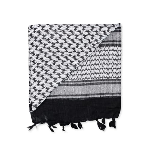 Image of M MCGUIRE GEAR Shemagh Tactical Scarf, Middle Eastern Desert Hood, Bandana, Keffiyeh, Military Style, 100% Cotton, 42 inch x 42 inch