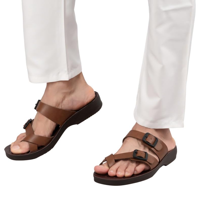 Image of Chips Men's BROWN Lightweight Slip-on Sandal Casual (3346)
