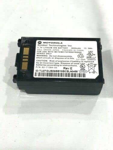Zebra Enterprise BTRY-MC7XEAB00 1.5X Spare Battery for MC70/MC75 Mobile Computer, 3600 mAh, Without Battery Door