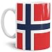 Produktbild Flaggen-Tasse Norwegen - Kaffeetasse/Mug/Cup - Qualität Made in Germany
