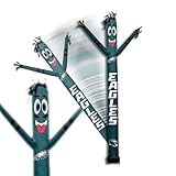 Sporticulture NFL Football Philadelphia Eagles Wacky Waving Inflatable Tube Guy with LED Lights & Built-in Blower Air Wacky Dancers NFL Inflatable Tube Man Crazy Sports Fan Outdoor Party Decoration