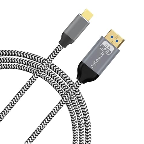 Image of Tobo 8K Bi-Directional USB C To DisplayPort Cable 1.8m [ 8K@60Hz, 4K@144Hz ] DP 1.4 To USB4 Type C Adapter For Thunderbolt 3 /4 M-Book Pro Air M4 Phone 16 15 Pro Pad XPS 13 /15 S25 Ultra G8 G9 TD-1520CC