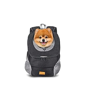 KIKA Pets Head Out Dog Carrier Backpack Puppy Dog Travel Carrier Front Pack Breathable Head-Out Backpack Carrier for…