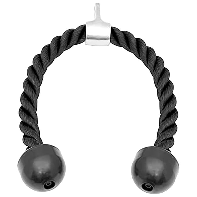ZEDI Fitness Attachment Cable Machine Pulldown Tricep Rope, 27 Inch Heavy Duty Coated Nylon Rope with Solid Rubber Ends (B0DC58ZZ9F) Amazon Price History, Amazon Price Tracker