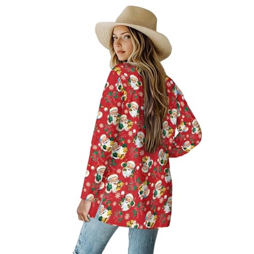Image of Women's Open Front Cardigan Long Sleeve Loose Sweater Lightweight Soft Cardigan Jackets