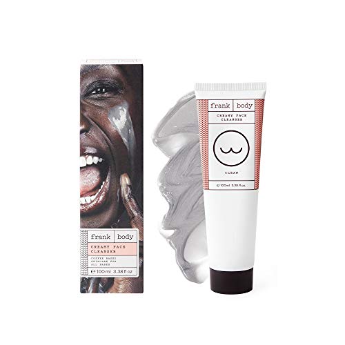 Frank Body Creamy Face Cleanser, 3.38Oz | Hydrating Charcoal Face Cleanser For Acne | Naturally Removes Makeup & Impurities | Activated Charcoal, Coffee Seed Extract & Grapeseed Oil | 100Ml #TOP1