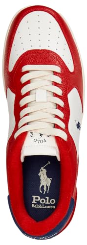 Image of Polo Ralph Lauren Mens Masters Court Logo Leather Sneaker