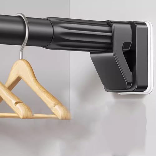 Adjustable Metal Closet Rod - Space-Saving Clothes Hanger Pole with