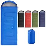 Yaheetech Sleeping Bags for Single Adults, 3 Season Envelope Lightweight Compact Ultralight Backpacking with Portable Carry Bag for Summer, Camping, Hiking & Travel, Indoor & Outdoor Use, Blue