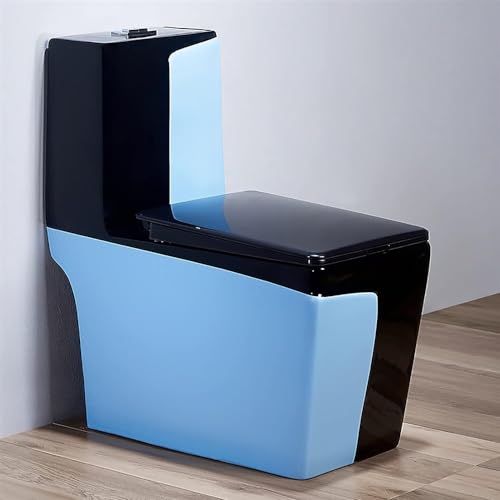 Inodoro inteligente con bidé silencioso, inodoro cerámico de una pieza y doble descarga, inodoro sifónico de súper remolino para baño en casa u hotel (B-695x370x750mm) miniatura 1